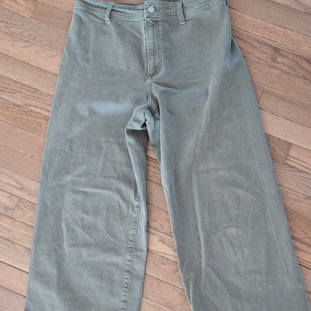 Universal thread womens wide leg ankle pants green sz 10